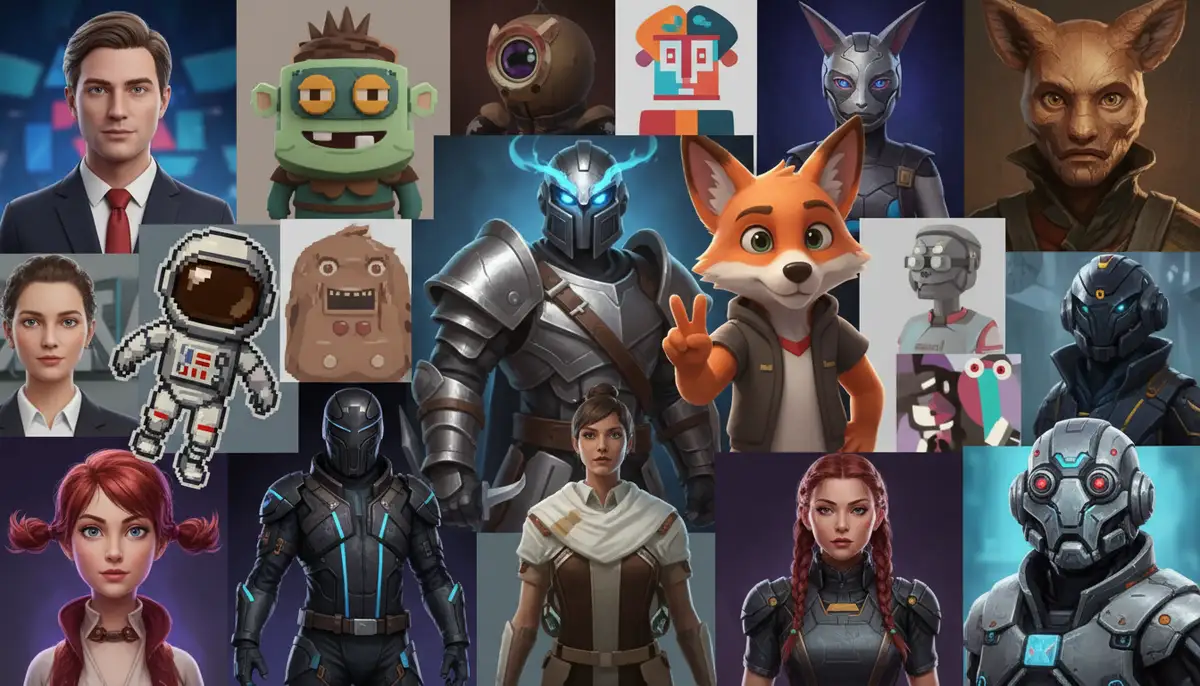 A creative collage of various avatars used across different platforms like gaming, social media profiles, and virtual meeting backgrounds, showcasing versatility., high-quality photography, professional lighting, sharp focus, realistic, detailed